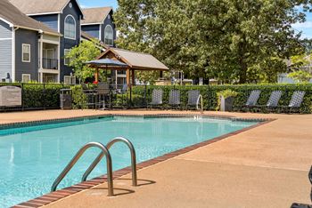 Two sparkling outdoor pools